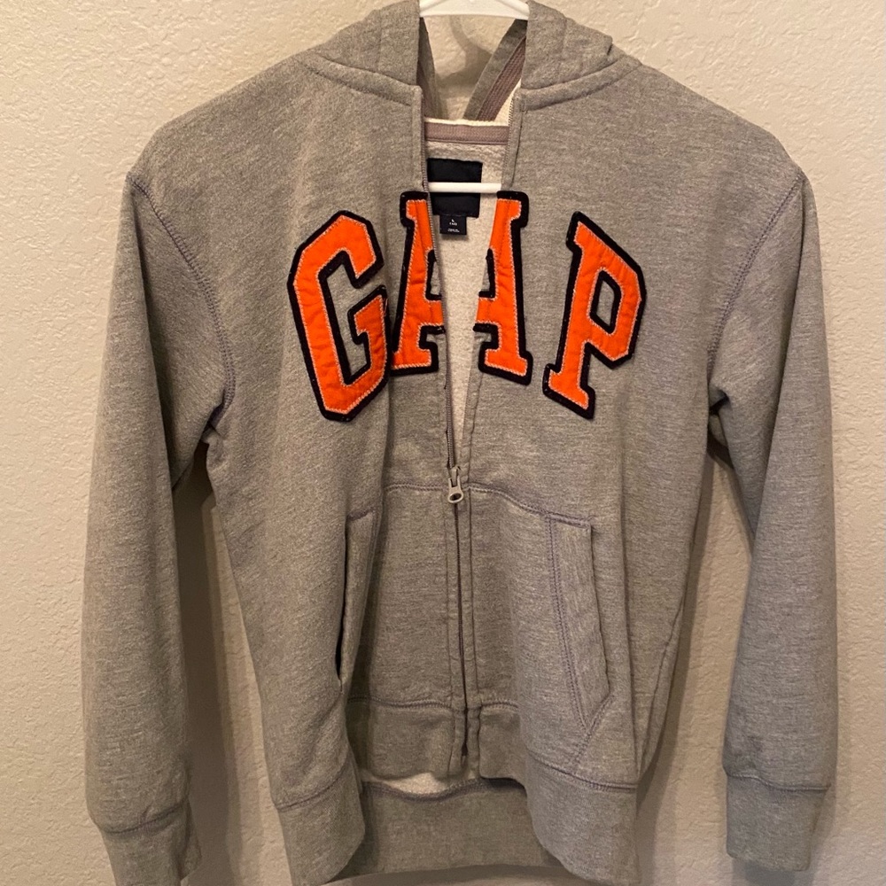 💫Boys GapKids Jacket Size L Orange and Gray